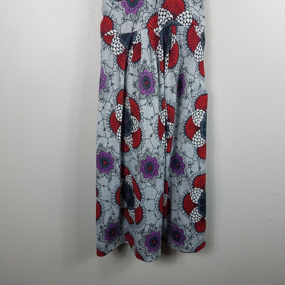 Criss Cross Girls Gray Floral Tank Dress Size Large - Picture 5 of 6